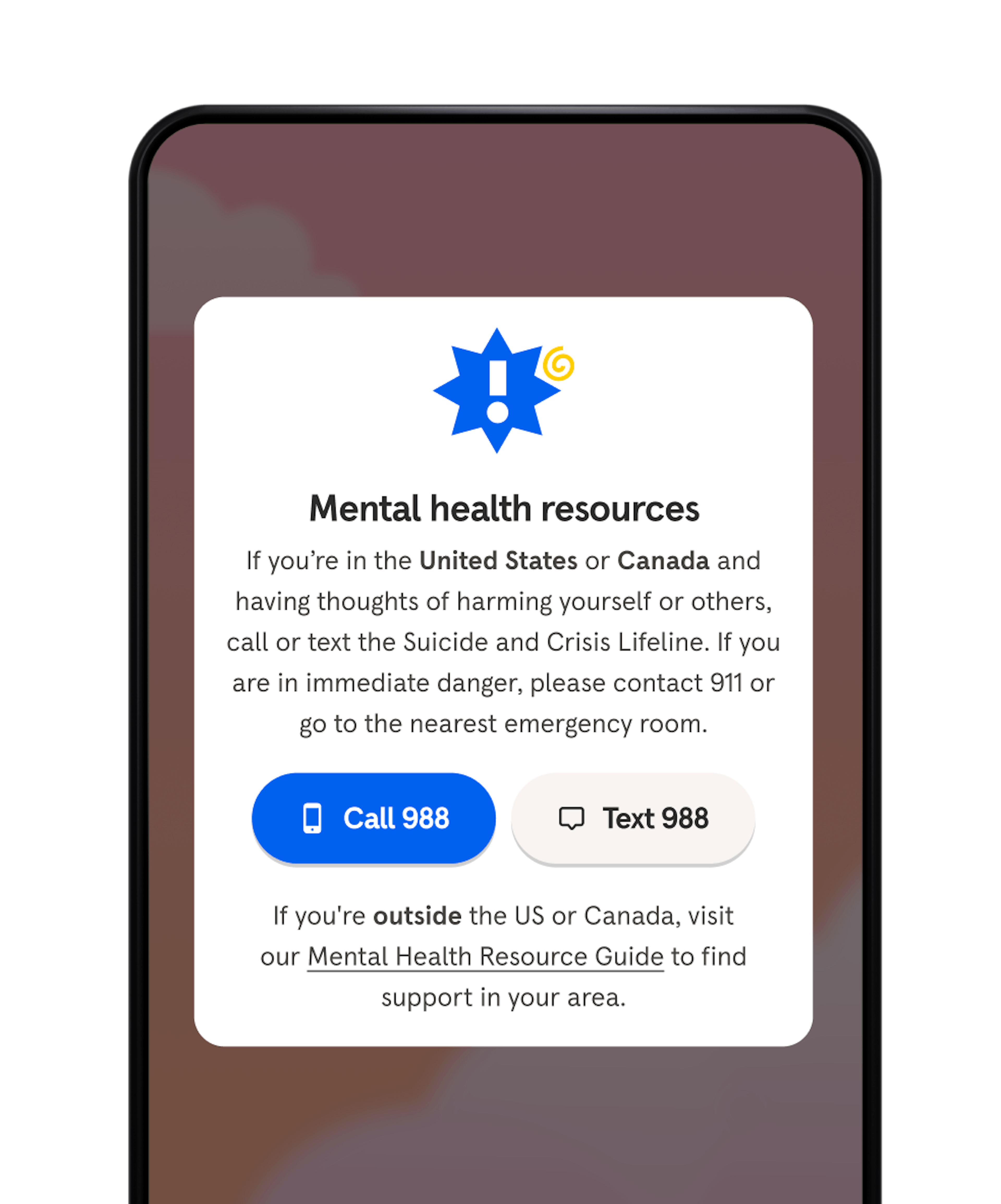 Phone screen for Ebb 4