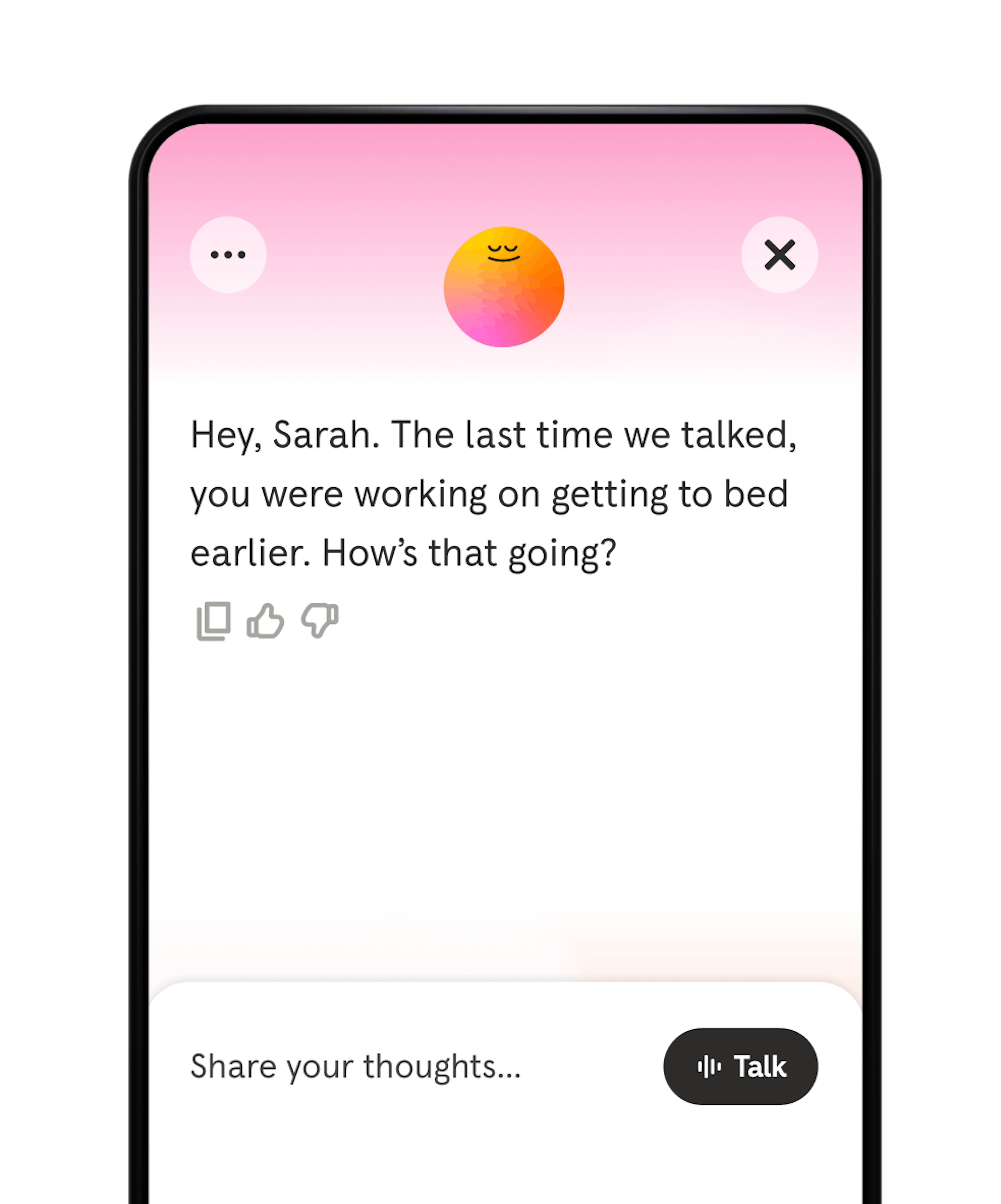 Phone screen for Ebb 3